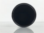 Japanese Porcelain Flower Vase Vtg Ikebana Kabin Glossy Black Cylinder FK234