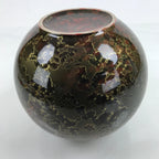 Japanese Porcelain Flower Vase Vtg Ikebana Kabin Gold Brown FK140