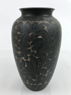 Japanese Porcelain Flower Vase Vtg Ikebana Kabin Gray FK143