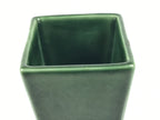 Japanese Porcelain Flower Vase Vtg Ikebana Kabin Green Square Crest Slim FK178