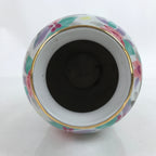 Japanese Porcelain Flower Vase Vtg Ikebana Kabin Pink Camellia Tsubaki FK132