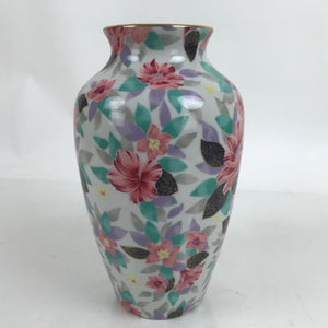 Japanese Porcelain Flower Vase Vtg Ikebana Kabin Pink Camellia Tsubaki FK132