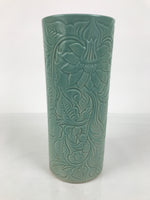 Japanese Porcelain Flower Vase Vtg Ikebana Kabin Seiji Celadon Green FK227