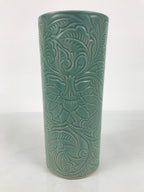 Japanese Porcelain Flower Vase Vtg Ikebana Kabin Seiji Celadon Green FK227
