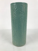 Japanese Porcelain Flower Vase Vtg Ikebana Kabin Seiji Celadon Green FK227