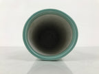 Japanese Porcelain Flower Vase Vtg Ikebana Kabin Seiji Celadon Green FK227