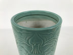 Japanese Porcelain Flower Vase Vtg Ikebana Kabin Seiji Celadon Green FK227