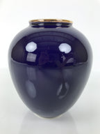 Japanese Porcelain Flower Vase Vtg Kabin Blue Peacock Bird Gold Floral FK218