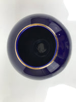 Japanese Porcelain Flower Vase Vtg Kabin Blue Peacock Bird Gold Floral FK218