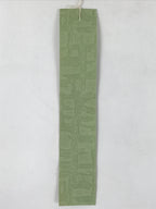 Japanese Porcelain Furin Wind Chime Vtg Green Beige Sake Barrel Komodaru DR571