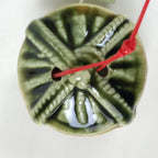 Japanese Porcelain Furin Wind Chime Vtg Green Beige Sake Barrel Komodaru DR571