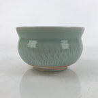 Japanese Porcelain Green Tea Bowl Matcha Chawan Vtg Celadon Seiji Blue CHB77