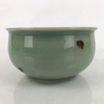 Japanese Porcelain Green Tea Bowl Matcha Chawan Vtg Celadon Seiji Blue CHB91