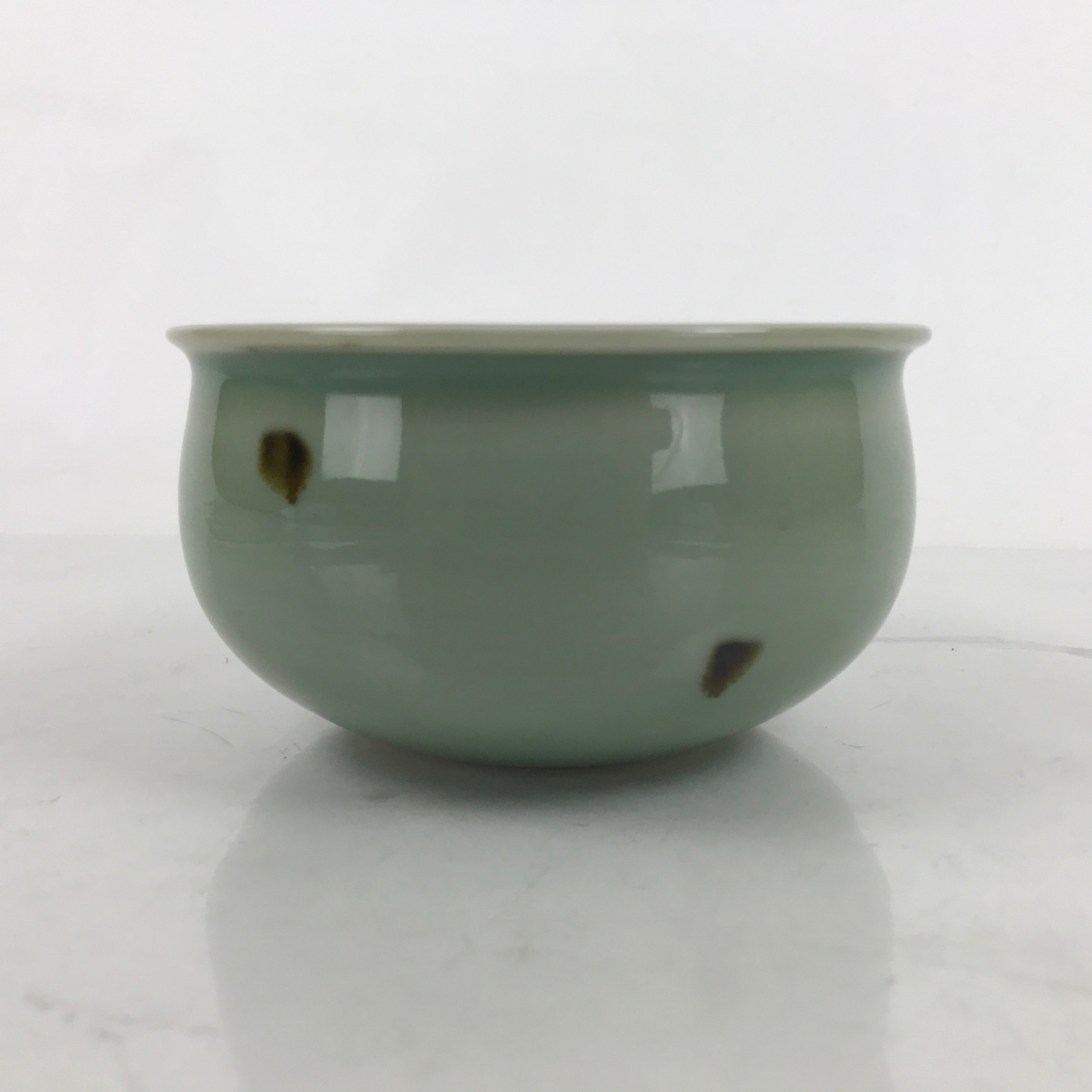 Japanese Porcelain Green Tea Bowl Matcha Chawan Vtg Celadon Seiji Blue CHB91