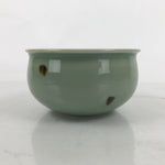 Japanese Porcelain Green Tea Bowl Matcha Chawan Vtg Celadon Seiji Blue CHB91