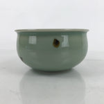 Japanese Porcelain Green Tea Bowl Matcha Chawan Vtg Celadon Seiji Blue CHB91