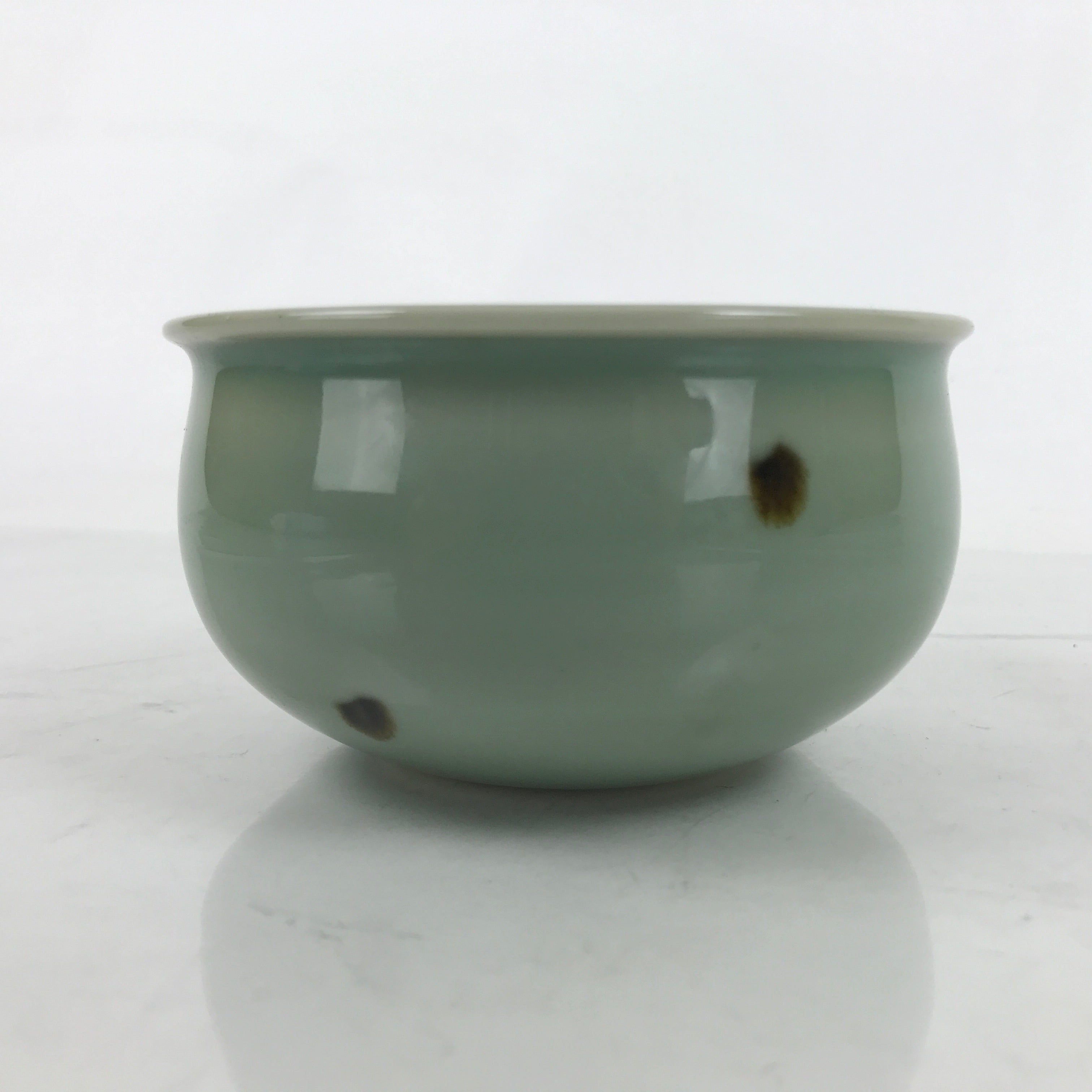 Japanese Porcelain Green Tea Bowl Matcha Chawan Vtg Celadon Seiji Blue CHB91