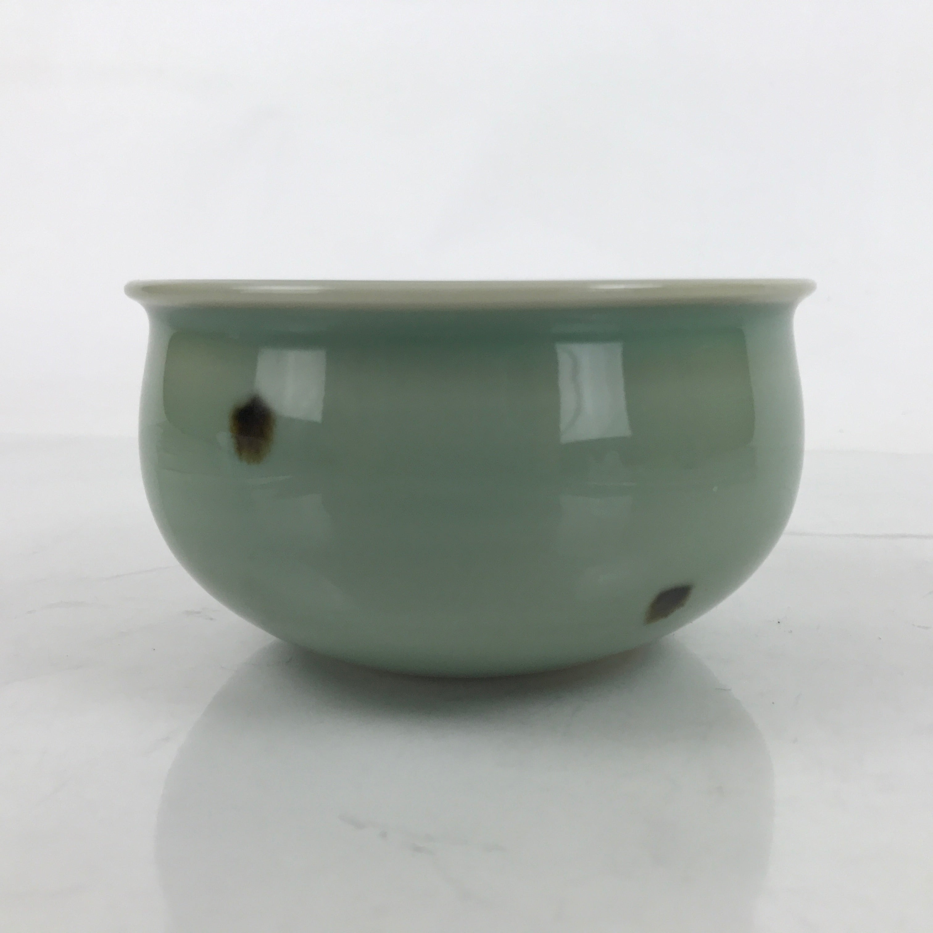 Japanese Porcelain Green Tea Bowl Matcha Chawan Vtg Celadon Seiji Blue CHB91