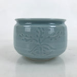 Japanese Porcelain Green Tea Bowl Matcha Chawan Vtg Celadon Seiji Blue CHB96