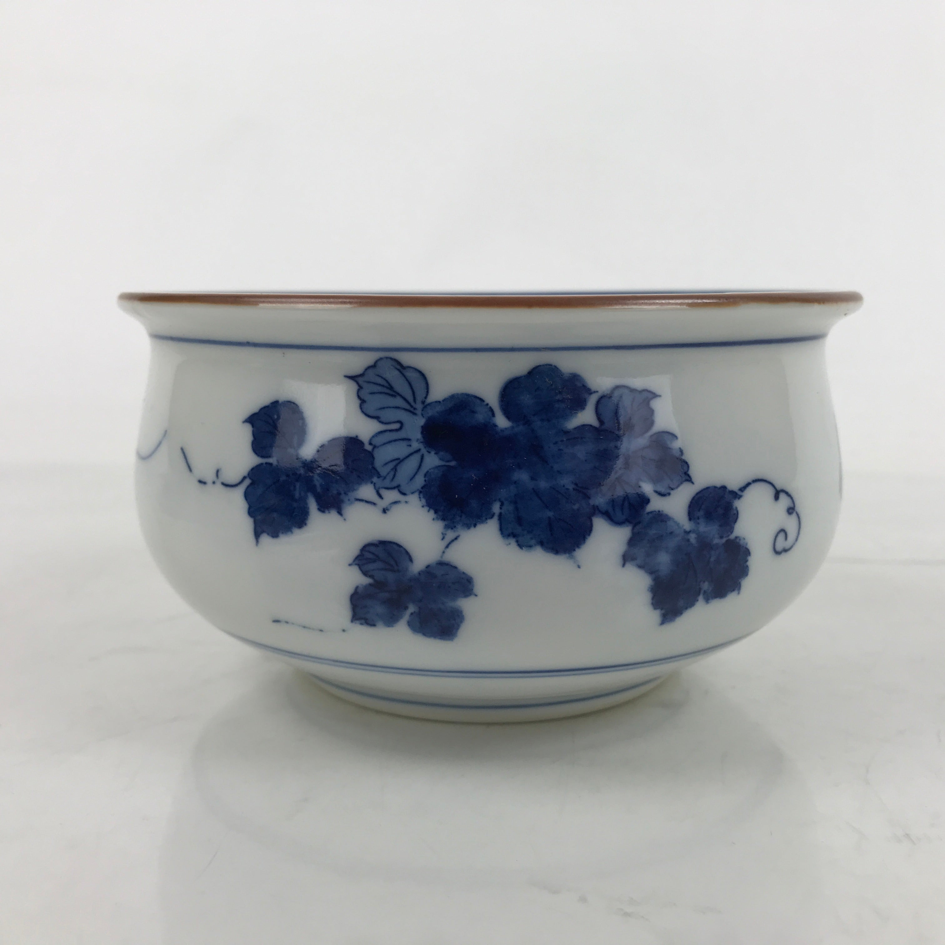 Japanese Porcelain Green Tea Bowl Matcha Chawan Vtg White Blue Sometsuke CHB93