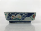 Japanese Porcelain Imari Small Plate Kozara Vtg Sashimi Blue Red Flowers PY927