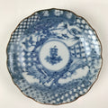 Japanese Porcelain Imari Small Plate Kozara Vtg Sometsuke Scenery Blue PY674