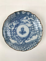 Japanese Porcelain Imari Small Plate Kozara Vtg Sometsuke Scenery Blue PY677