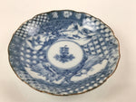 Japanese Porcelain Imari Small Plate Kozara Vtg Sometsuke Scenery Blue PY678
