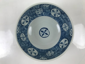 Japanese Porcelain Large Donburi Bowl Sometsuke Vtg Blue White Floral Dish Y198