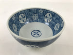 Japanese Porcelain Large Donburi Bowl Sometsuke Vtg Blue White Floral Dish Y198