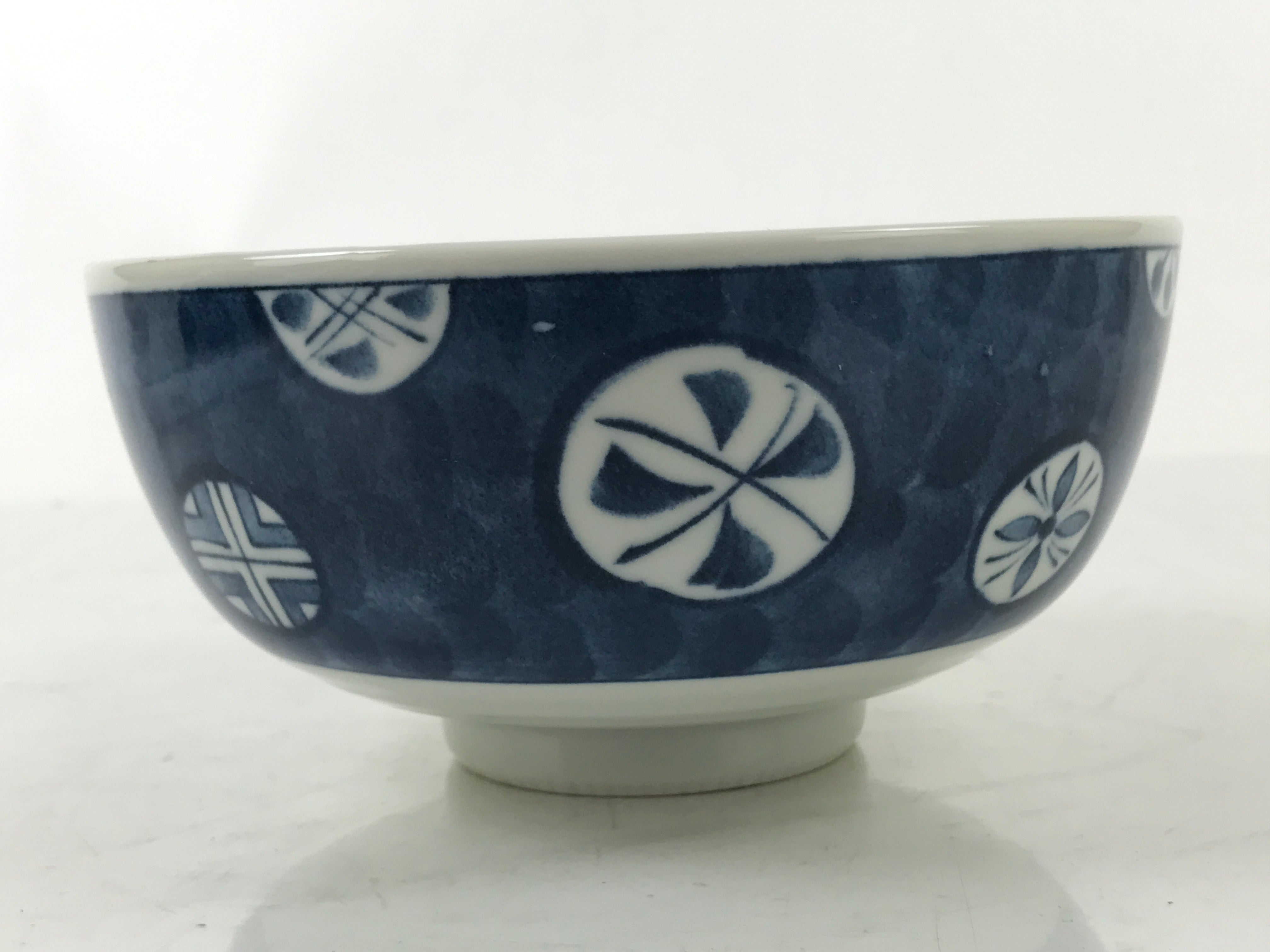 Japanese Porcelain Large Donburi Bowl Sometsuke Vtg Blue White Floral Dish Y198