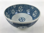 Japanese Porcelain Large Donburi Bowl Sometsuke Vtg Blue White Floral Dish Y199