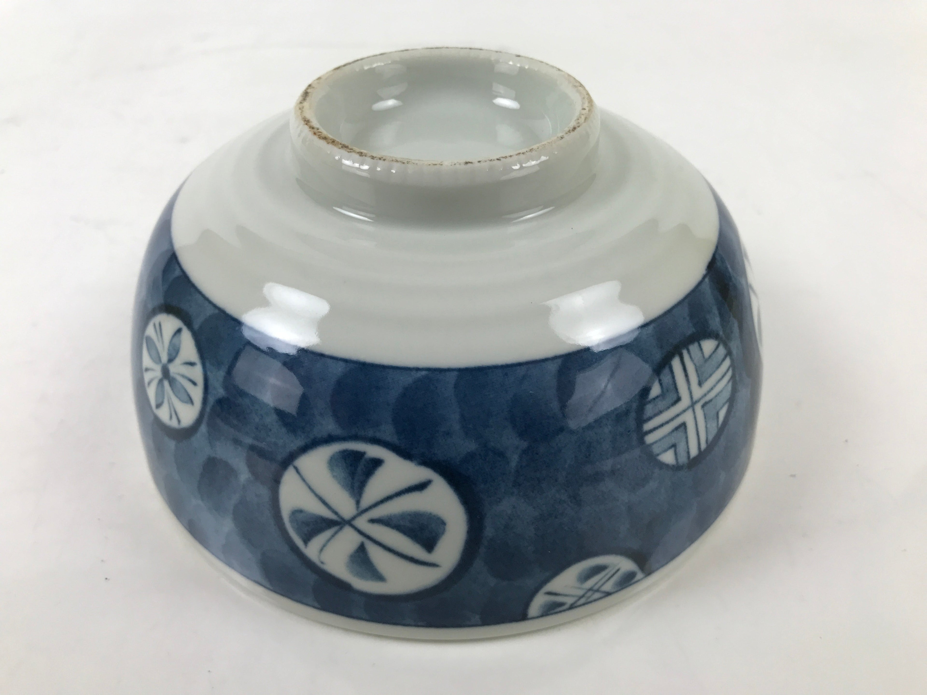 Japanese Porcelain Large Donburi Bowl Sometsuke Vtg Blue White Floral Dish Y199