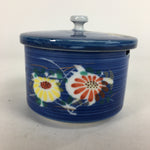 Japanese Porcelain Lidded Bowl Blue Sometsuke Flower Pattern Pickle Case PP49