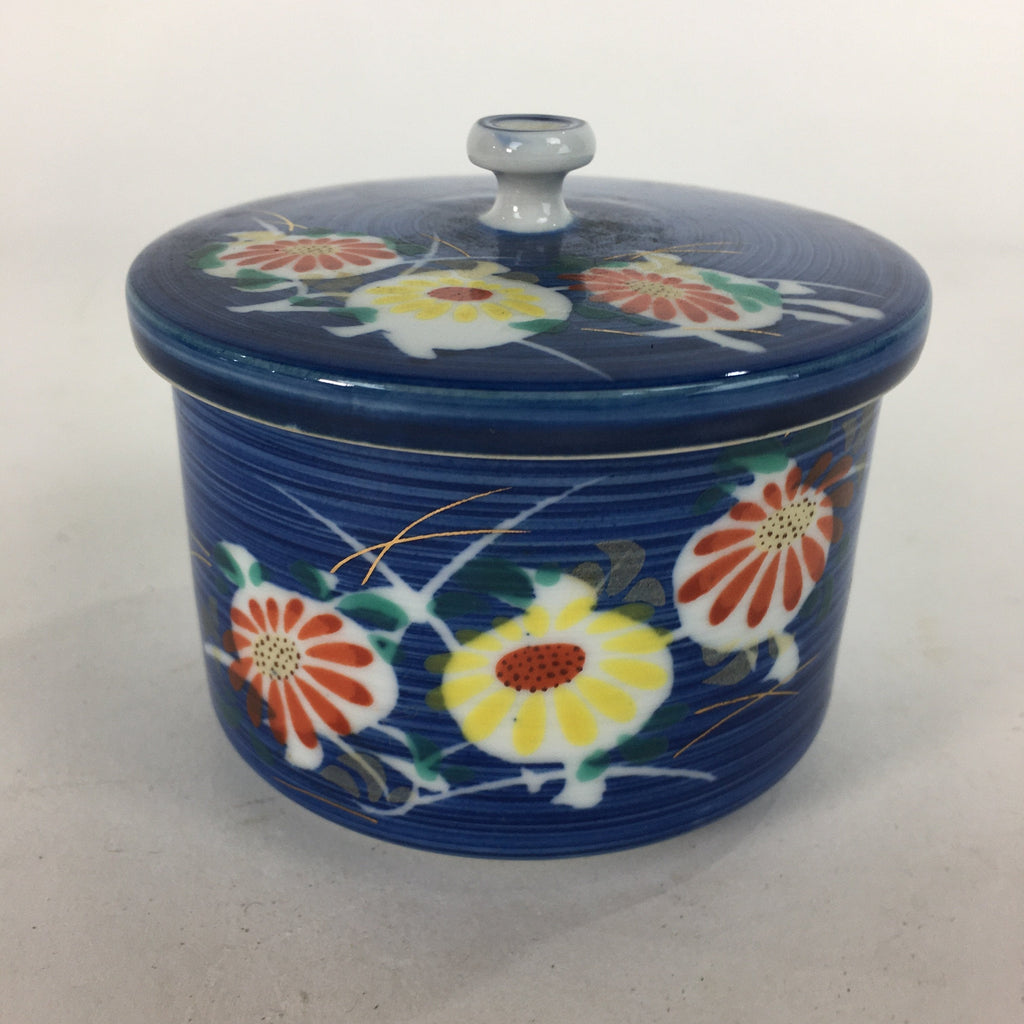 Japanese Porcelain Lidded Bowl Blue Sometsuke Flower Pattern Pickle Case PP49