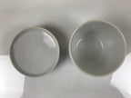 Japanese Porcelain Lidded Bowl Mushiwan White Blue Leaf Floral Sometsuke Y456