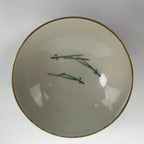 Japanese Porcelain Lidded Bowl Owan Vtg Kyo Yaki Kiyomizu Yaki Crane Black PX753