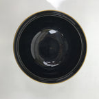 Japanese Porcelain Lidded Bowl Owan Vtg Kyo Yaki Kiyomizu Yaki Crane Black PX754