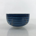 Japanese Porcelain Lidded Teacup Vtg Kikyo Balloon Flower Yunomi Blue TC502