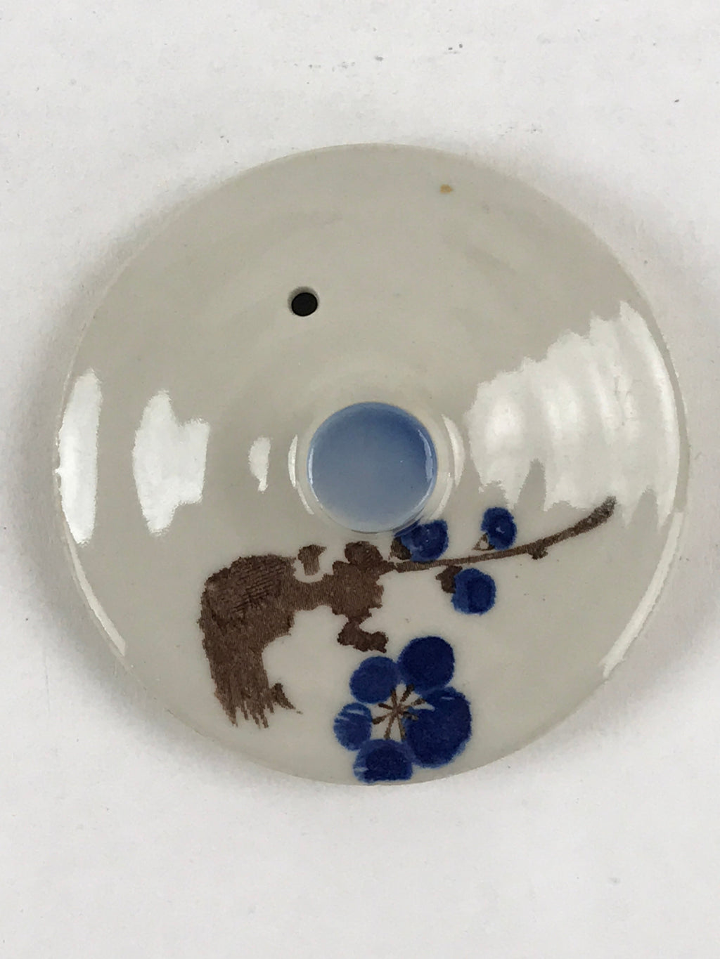 Japanese Porcelain Lidded Teapot Kyusu Pottery Sencha Plum Blossom White PY449