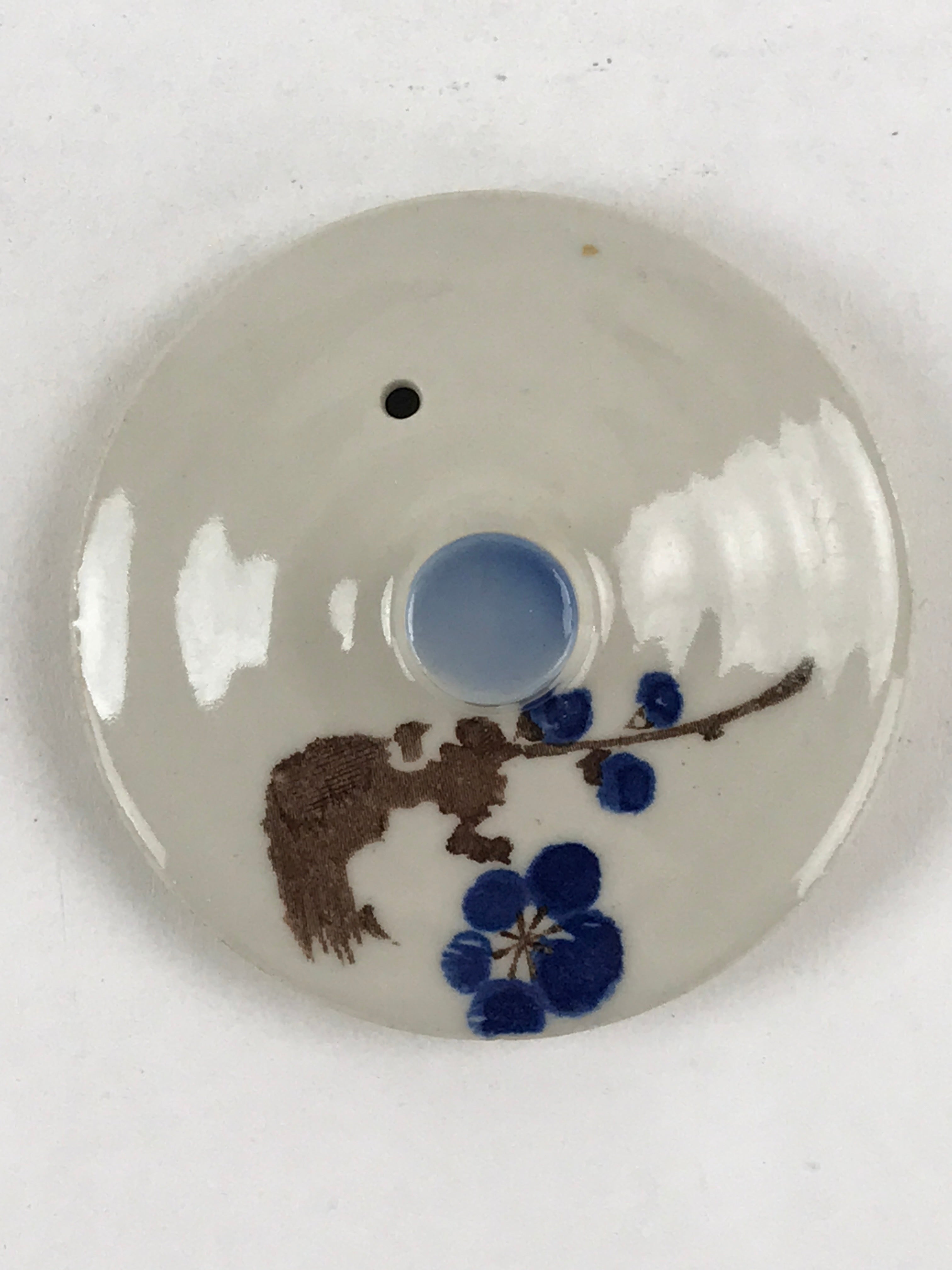 Japanese Porcelain Lidded Teapot Kyusu Pottery Sencha Plum Blossom White PY449