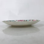 Japanese Porcelain Medium Serving Plate Chuzara Round Pink Floral Leaf Y242
