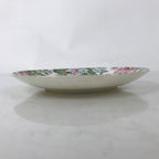 Japanese Porcelain Medium Serving Plate Chuzara Round Pink Floral Leaf Y242