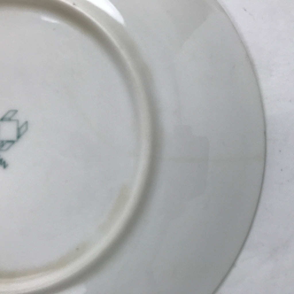 Japanese Porcelain Medium Serving Plate Chuzara Round Pink Floral Leaf Y242