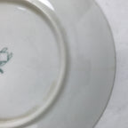 Japanese Porcelain Medium Serving Plate Chuzara Round Pink Floral Leaf Y242