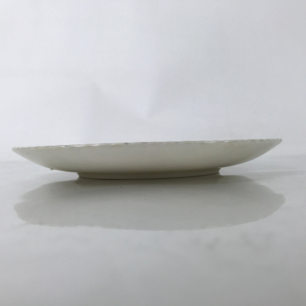 Japanese Porcelain Medium Serving Plate Chuzara Vtg Round Pink Floral Leaf Y243