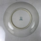 Japanese Porcelain Medium Serving Plate Chuzara Vtg Round Pink Floral Leaf Y243
