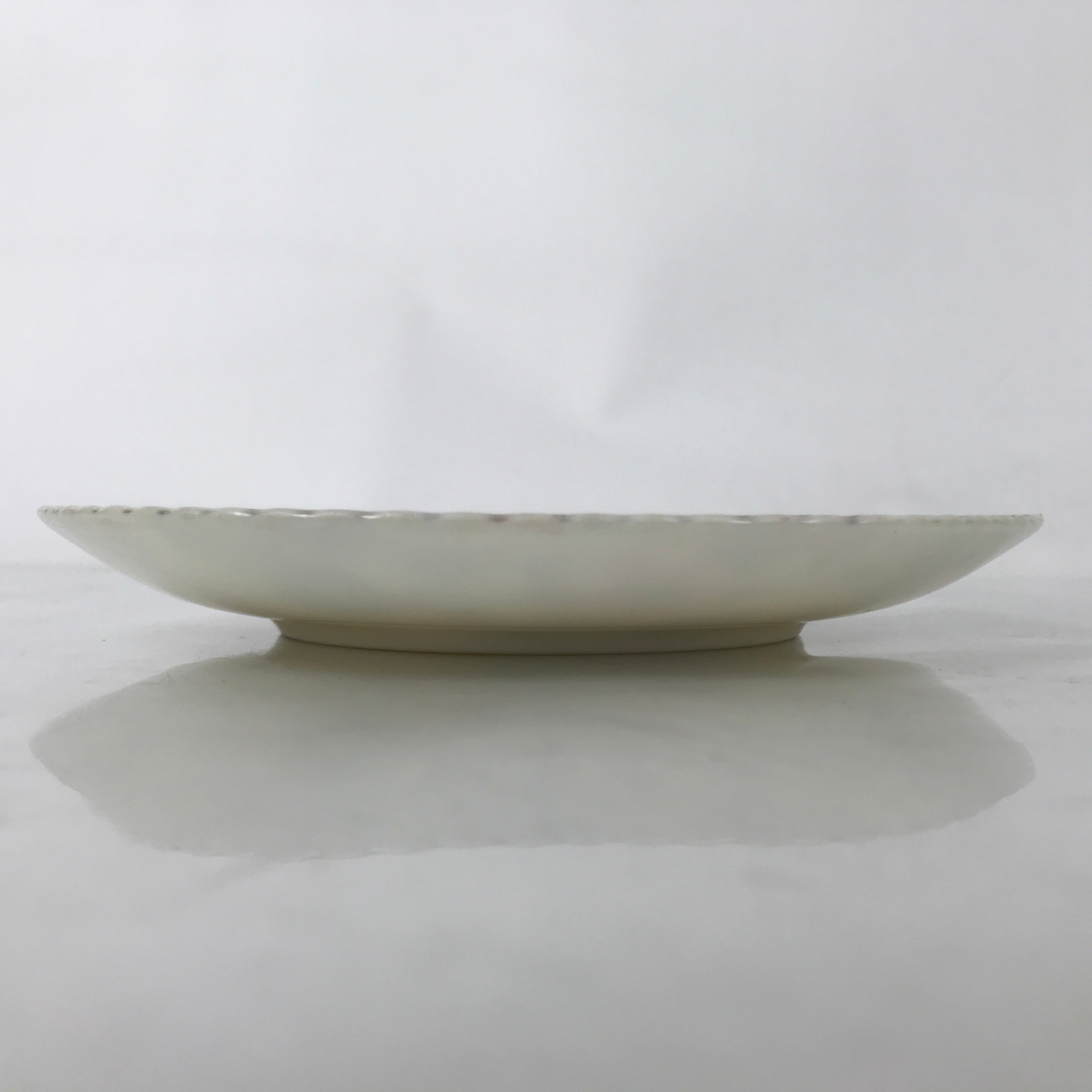 Japanese Porcelain Medium Serving Plate Chuzara Vtg Round Pink Floral Leaf Y244