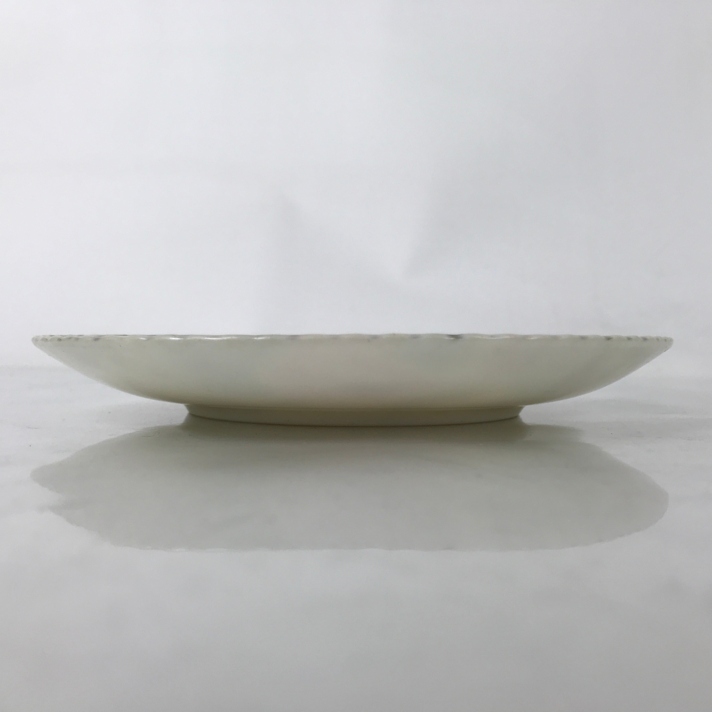 Japanese Porcelain Medium Serving Plate Chuzara Vtg Round Pink Floral Leaf Y244