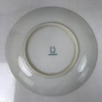 Japanese Porcelain Medium Serving Plate Chuzara Vtg Round Pink Floral Leaf Y244